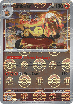 Emboar Reverse Pokeball - Fuoco Bianco (013/086) ITA
