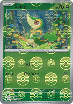 Snivy Reverse Pokeball - Luce Nera (001/086) ITA
