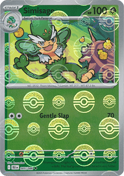 Simisage Reverse Pokeball - Luce Nera (005/086) ITA