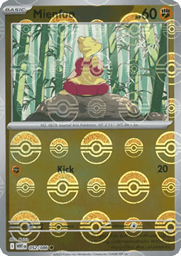 Mienfoo Reverse Pokeball - Fuoco Bianco (052/086) ITA